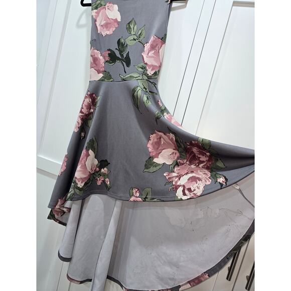 Windsor Gray Floral Hi-Low Dress – Size Large - Picture 7 of 15